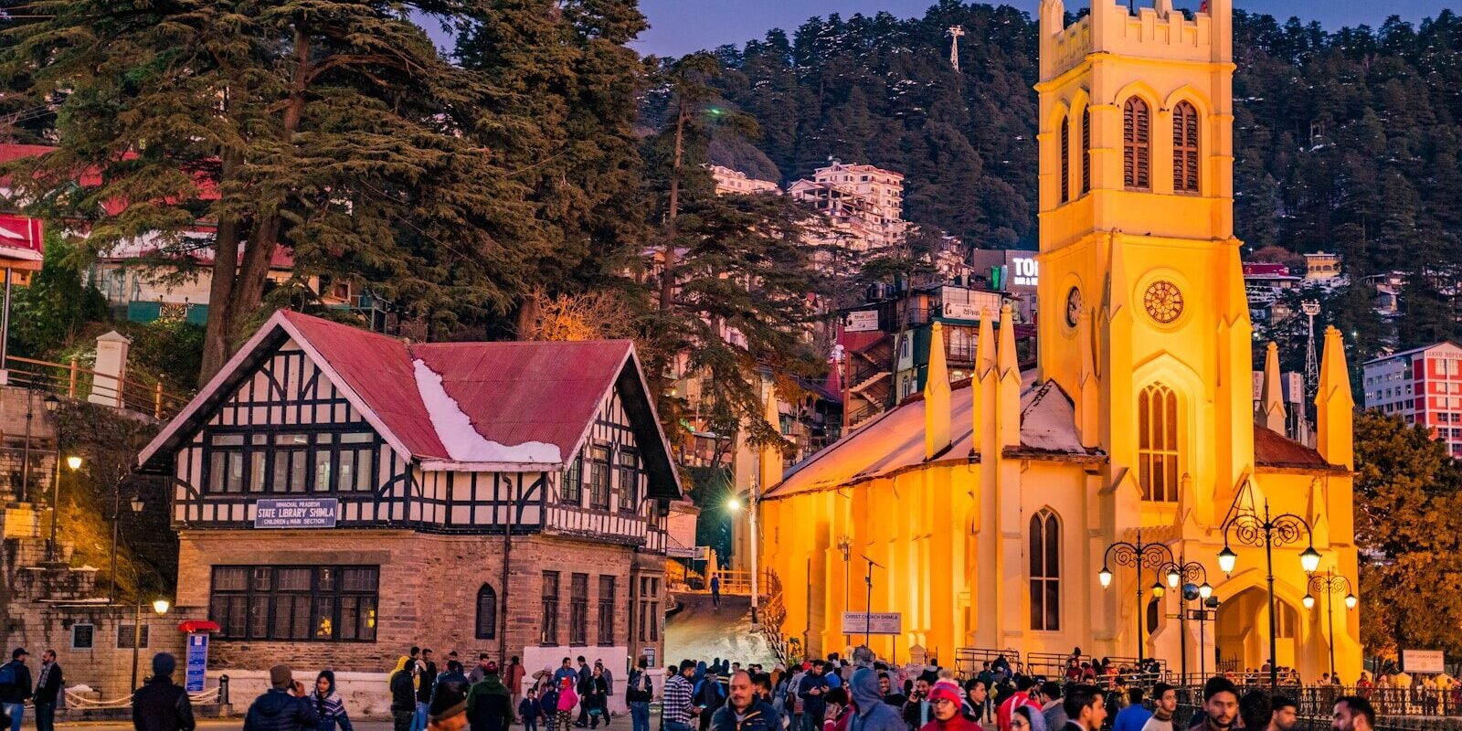a large crowd of people outside a church